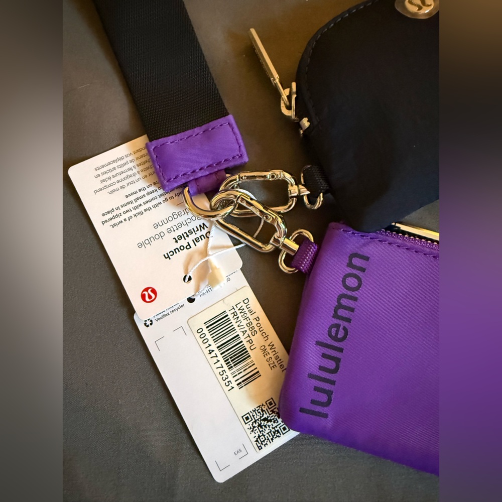 Lululemon Dual Pouch Wristlet True Navy/Atomic Purple - Picture 3 of 3